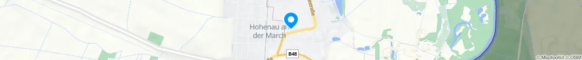 Kartendarstellung des Standorts für Apotheke Zum schwarzen Adler in 2273 Hohenau an der March